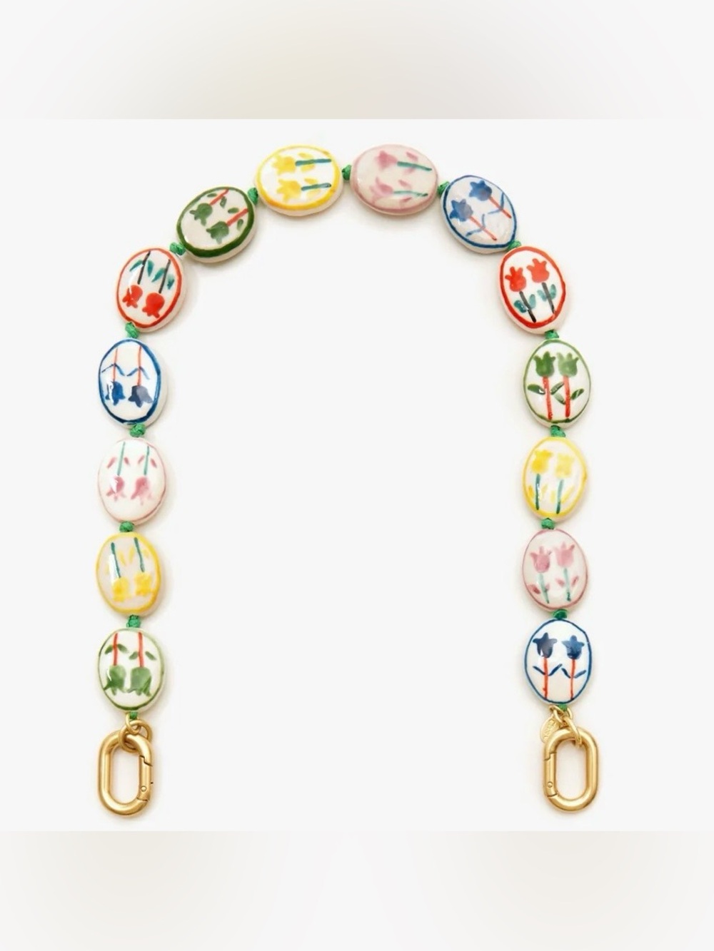 Clare V porcelain flower shortie strap